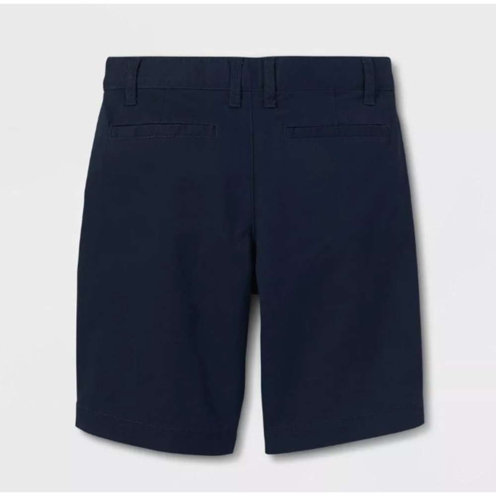 Boys' Regular Fit Flat Front Uniform‎ Shorts Blue Size 10 - Picture 2 of 5